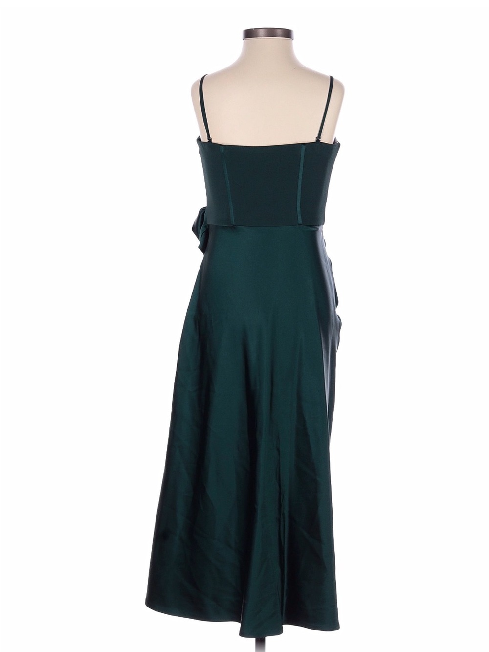 Jonathan Simkhai Emerald Green Wrap Bustier Midi Dress - Sz 2 - Picture 8 of 10